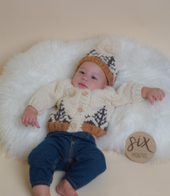 Load image into Gallery viewer, Baby Knit Christmas Button Up Sweater(Ivory)