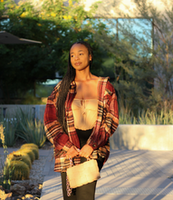 Load image into Gallery viewer, Bordeaux Bliss Shacket(Burgundy/Tan)