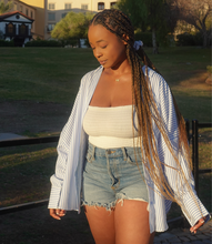 Load image into Gallery viewer, Take A Risk Striped Shirt(Blue/White)