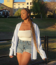 Load image into Gallery viewer, Take A Risk Striped Shirt(Blue/White)