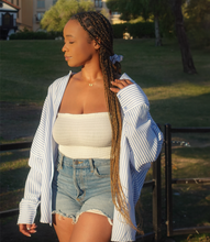 Load image into Gallery viewer, Take A Risk Striped Shirt(Blue/White)