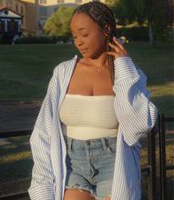 Load image into Gallery viewer, Take A Risk Striped Shirt(Blue/White)