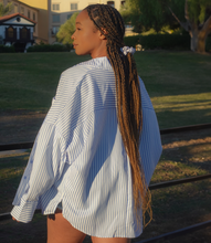 Load image into Gallery viewer, Take A Risk Striped Shirt(Blue/White)