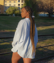 Load image into Gallery viewer, Take A Risk Striped Shirt(Blue/White)