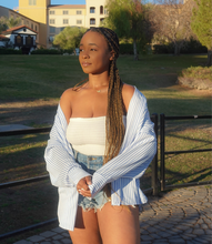 Load image into Gallery viewer, Take A Risk Striped Shirt(Blue/White)