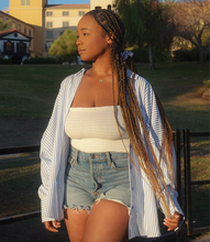 Load image into Gallery viewer, Take A Risk Striped Shirt(Blue/White)