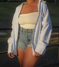 Load image into Gallery viewer, Take A Risk Striped Shirt(Blue/White)