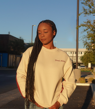 Load image into Gallery viewer, Don't Know, Don't Care Crewneck(Cherry/Off White)