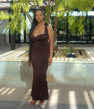 Load image into Gallery viewer, Embracing Elegance Maxi Dress(Rich Brown)