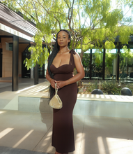Load image into Gallery viewer, Embracing Elegance Maxi Dress(Rich Brown)