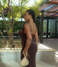 Load image into Gallery viewer, Embracing Elegance Maxi Dress(Rich Brown)