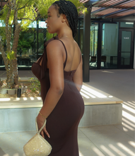 Load image into Gallery viewer, Embracing Elegance Maxi Dress(Rich Brown)