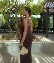 Load image into Gallery viewer, Embracing Elegance Maxi Dress(Rich Brown)