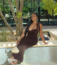 Load image into Gallery viewer, Embracing Elegance Maxi Dress(Rich Brown)
