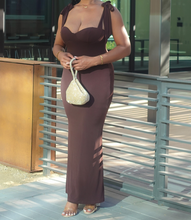 Load image into Gallery viewer, Embracing Elegance Maxi Dress(Rich Brown)