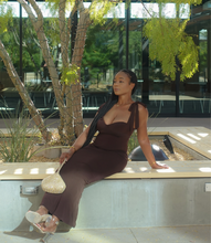 Load image into Gallery viewer, Embracing Elegance Maxi Dress(Rich Brown)