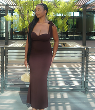 Load image into Gallery viewer, Embracing Elegance Maxi Dress(Rich Brown)