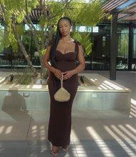 Load image into Gallery viewer, Embracing Elegance Maxi Dress(Rich Brown)