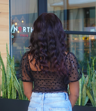 Load image into Gallery viewer, Rhythm Of Love Mesh Top(Black)