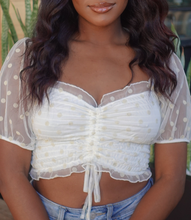 Load image into Gallery viewer, Rhythm Of Love Mesh Top(Creme)
