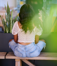 Load image into Gallery viewer, Rhythm Of Love Mesh Top(Creme)