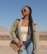 Load image into Gallery viewer, Oversized Casual Textured Button Down Shacket(Sage Green)