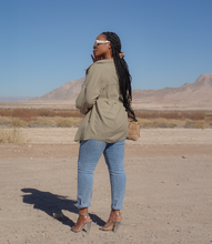 Load image into Gallery viewer, Oversized Casual Textured Button Down Shacket(Sage Green)