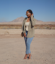 Load image into Gallery viewer, Oversized Casual Textured Button Down Shacket(Sage Green)