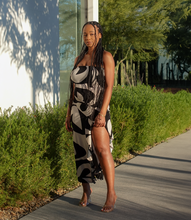 Load image into Gallery viewer, Make Your Mark Strapless Dress (Black/Cream)