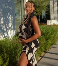 Load image into Gallery viewer, Make Your Mark Strapless Dress (Black/Cream)