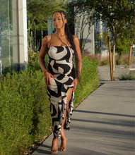 Load image into Gallery viewer, Make Your Mark Strapless Dress (Black/Cream)