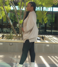 Load image into Gallery viewer, Oversized Side Slit Ribbed Sweater(Beige)