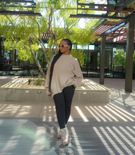 Load image into Gallery viewer, Oversized Side Slit Ribbed Sweater(Beige)