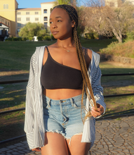 Load image into Gallery viewer, Take A Risk Cotton Striped Shirt(Black/White)