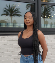 Load image into Gallery viewer, On The Move Padded Ruched top(Black)