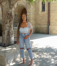 Load image into Gallery viewer, Rhythm Of Love Mesh Top(Blue)