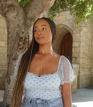 Load image into Gallery viewer, Rhythm Of Love Mesh Top(Blue)