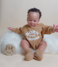 Load image into Gallery viewer, Baby "Born With Purpose" Onesie(Camel)