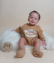 Load image into Gallery viewer, Baby "Born With Purpose" Onesie(Camel)