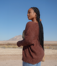 Load image into Gallery viewer, Soft touch Fuzzy Cardigan(Brown)