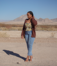 Load image into Gallery viewer, Soft touch Fuzzy Cardigan(Brown)