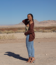 Load image into Gallery viewer, Soft touch Fuzzy Cardigan(Brown)