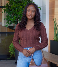 Load image into Gallery viewer, Noel Knitted Sweater(Brown)