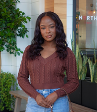 Load image into Gallery viewer, Noel Knitted Sweater(Brown)