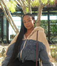 Load image into Gallery viewer, Best of Both Worlds Denim Sherpa Jacket(Tan/Denim)