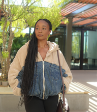 Load image into Gallery viewer, Best of Both Worlds Denim Sherpa Jacket(Tan/Denim)