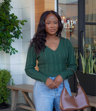 Load image into Gallery viewer, Noel Knitted Sweater(Emerald)