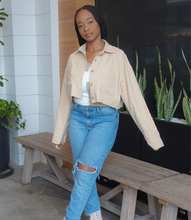 Load image into Gallery viewer, Neutral Lover Button Up Top(Khaki)