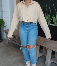 Load image into Gallery viewer, Neutral Lover Button Up Top(Khaki)