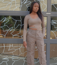 Load image into Gallery viewer, Ready To Roll Cargo Pants(Mocha)